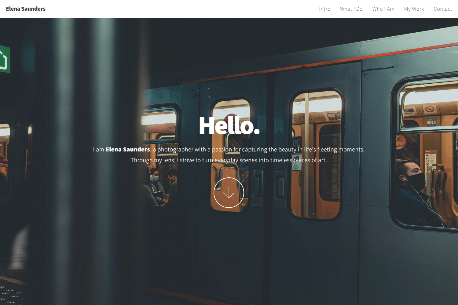 photographer home page